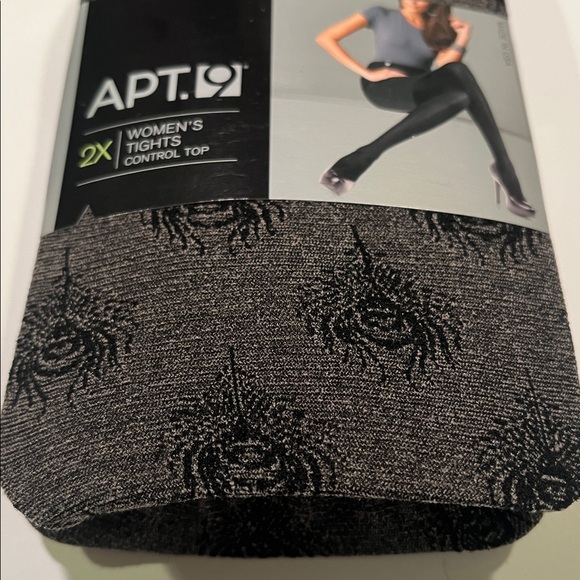 Apt.9 Fashion Tights Control Top Women’s 2X 5’6-6’0 220-275lbs. Feathered - Picture 2 of 3